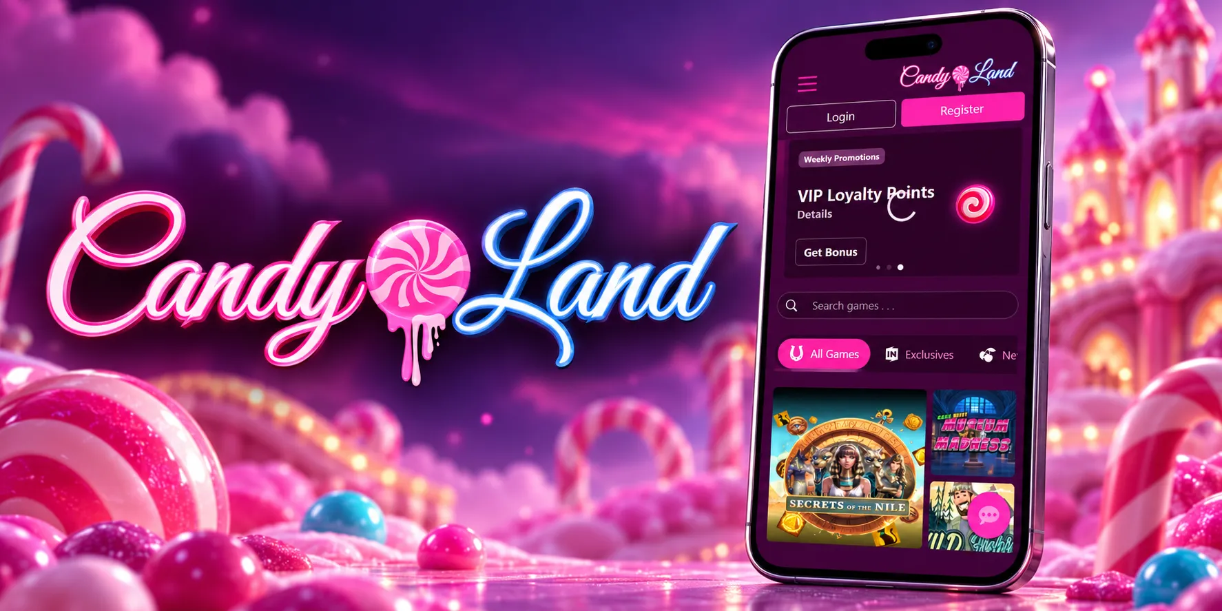 CandyLand Casino App Screenshot
